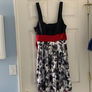 Black and white floral dress